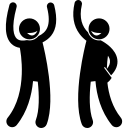 Icon of two people celebrating